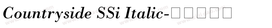 Countryside SSi Italic字体转换
